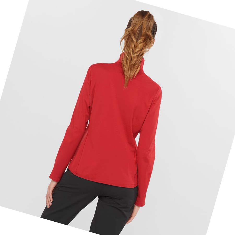 Sudadera Con Capucha Salomon ESSENTIAL LIGHTWARM Mujer Rojos | MX 2523NWY